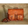 Genuine Leather Vintage Laptop Messenger Briefcase Bag Satchel Handmade Men's