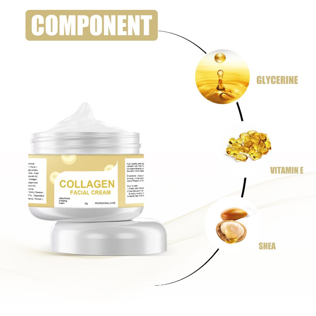 EELHOE Collagen Face Cream Anti Wrinkle Anti Aging Dark Spot Remover For Face Serum Whitening Cream Face Creams Skin Care 30g