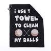 Golf Towel Microfiber Printed Funny Golf Ball Cleaning Towel with Clip for Golf Fans Friends Husband Boyfriend