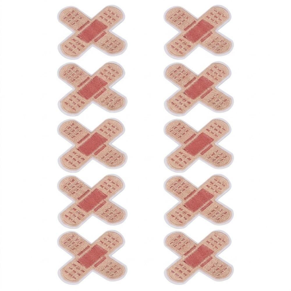 10pcs Bandage Design Iron On Patch Cross Shape Applique Patch Funny Embroidered Patch For DIY