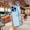 Чехол для телефона с ремешком на запястье для Iphone 14 13 12 11 Pro Max Xs Max Xr 13pro 14 Plus 11 противоударный мягкий бампер Love Heart Cover