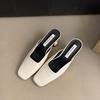 Women's Bag Head Half Slippers Women Wear New French Fairy Temperament Thick Heel Sandals High Heels Muller Shoes In Spring and Summer