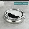 Stainless Steel Ashtray with Windproof Lid Rust Proof Easy to Clean 3 Sizes for Home Outdoor Hiking Travel Use