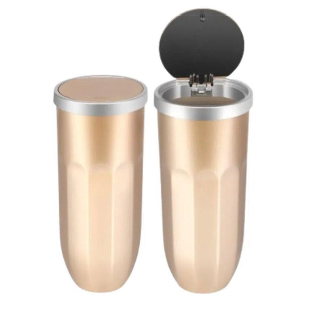 Pressing Type Car Trash Bin Can with Lid Car Interior Rubbish Bag Auto Garbage Container  for Auto