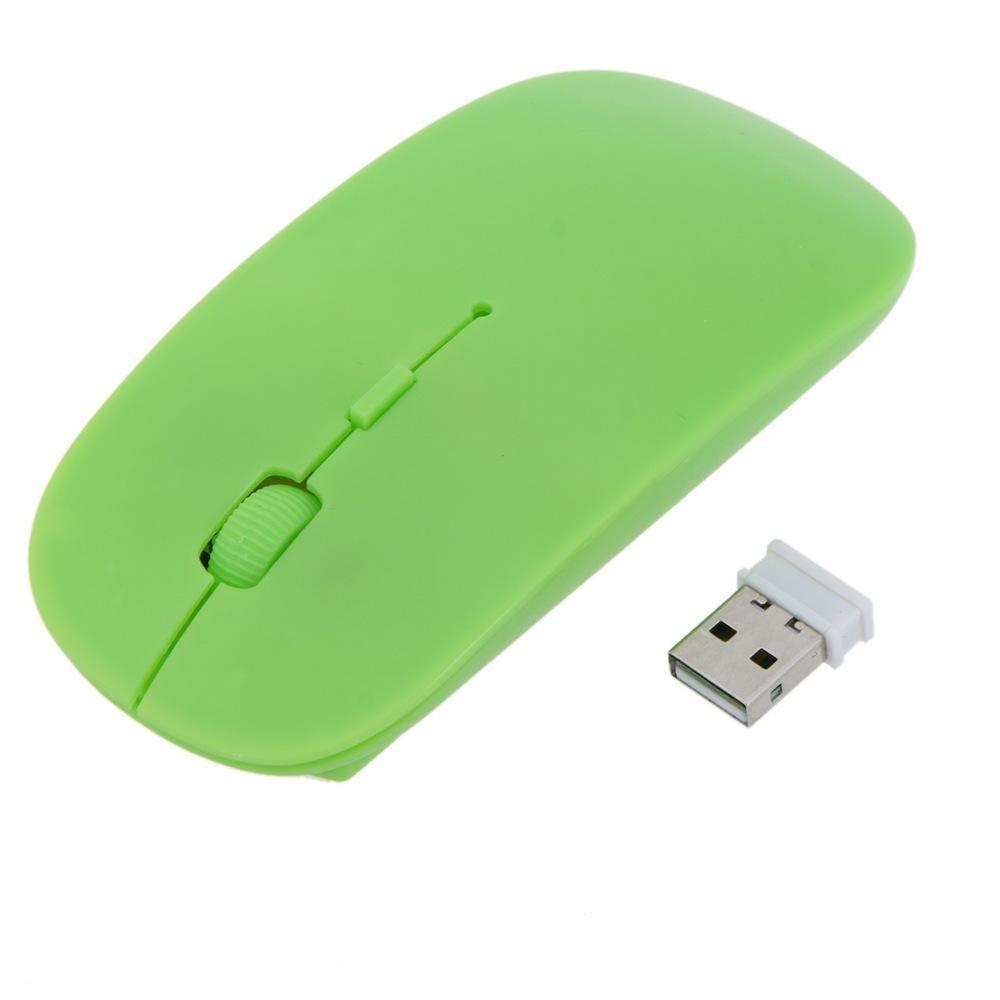 Изящная эргономичная 2,4G ультратонкая USB оптическая беспроводная мышь для компьютеров и ноутбуков