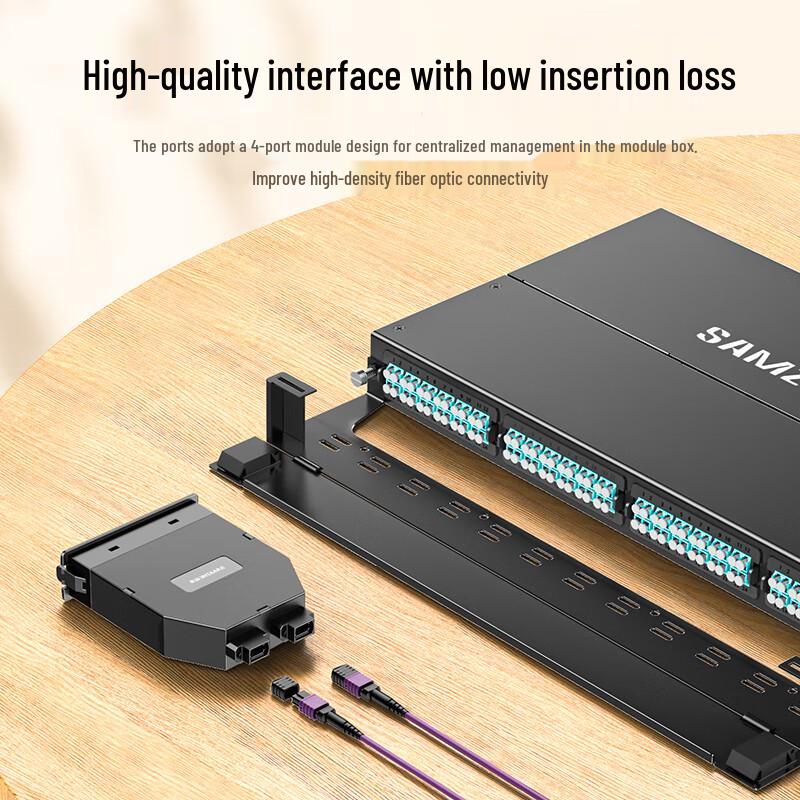 SAMZHE High-Density 1U MPO Fiber Optic Distribution Box