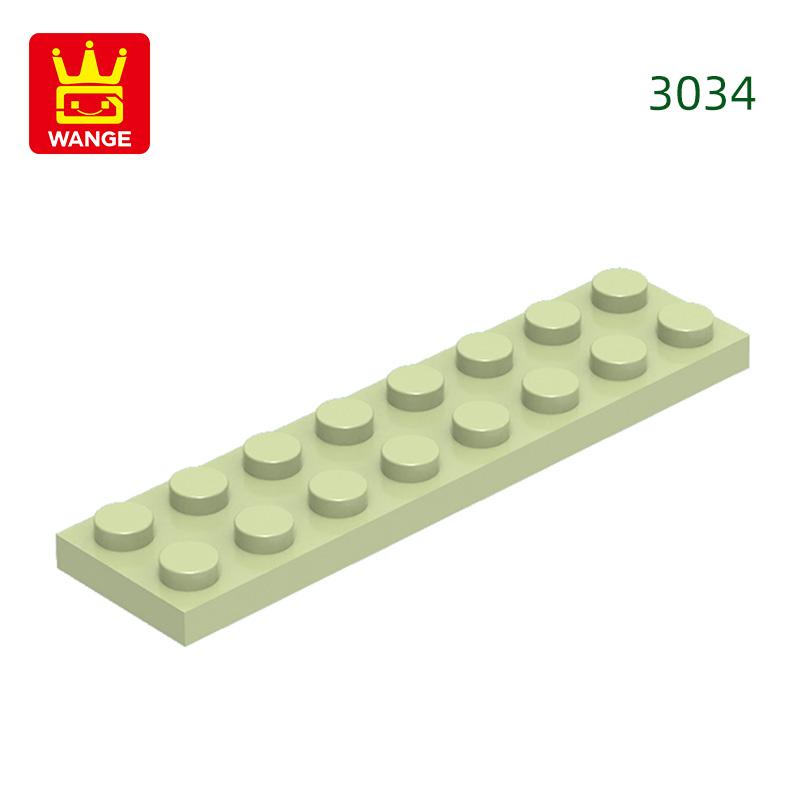 Нетоксичный 44 шт./лот 3034 2x8 Основа Строительные блоки Moc Базовые компоненты Деталь Совместимо с Кирпичи Детская игрушка Подарочная коробка