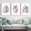 Human Anatomy Organ Poster Brain Heart and Lung Image Wall Art Canvas Painting Medical Room Decorative Print Decoracion Pared