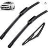 For Renault Sandero 2015-2019 Front and Rear Wipers 22 + 19 + 11 Wiper Blades