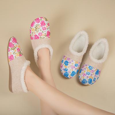 2025 зима новые хлопковые туфли на плоской подошве для дома, обувь для мамы среднего и пожилого возраста, теплые замшевые туфли-однопедальки из хлопка