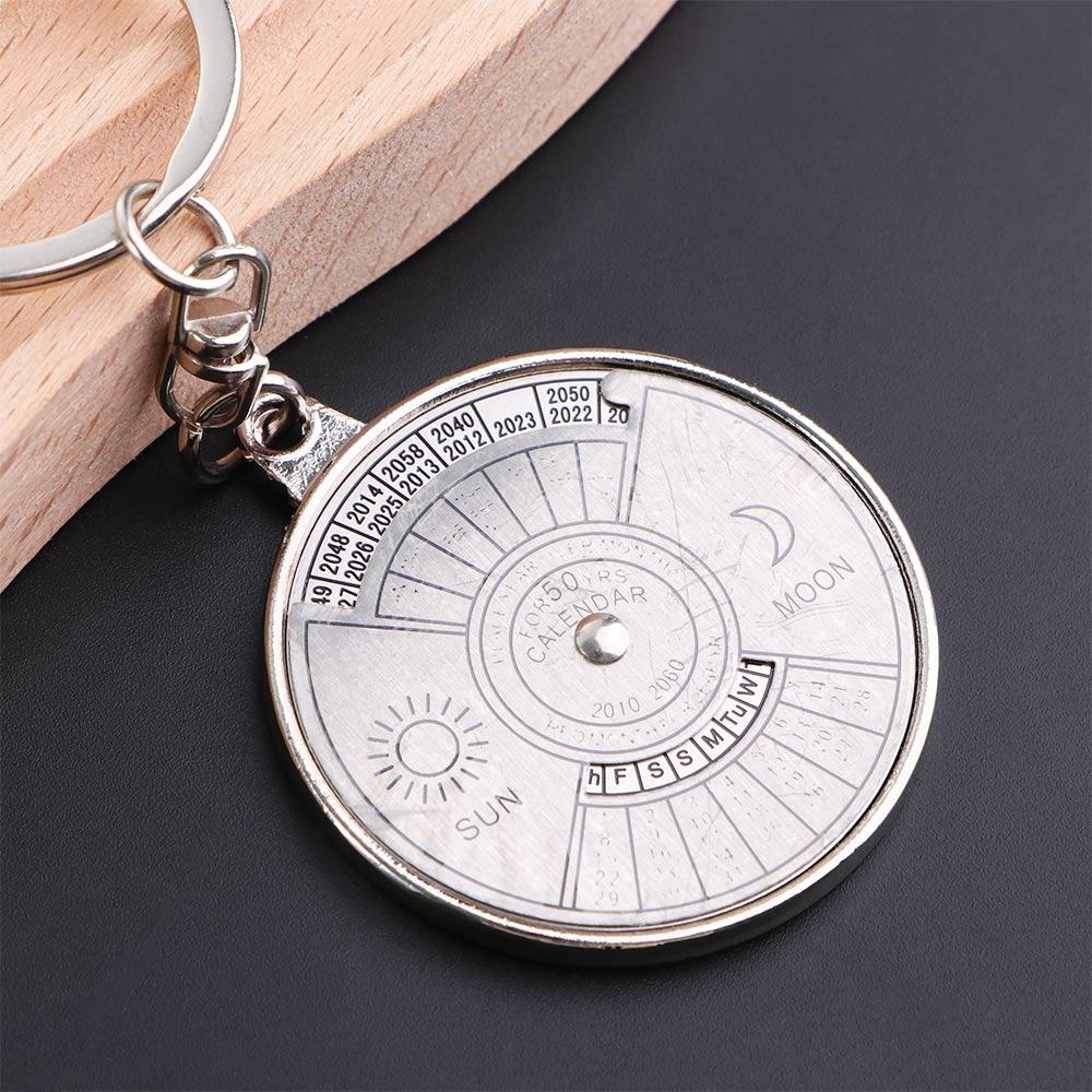 Подарочный металлический брелок с 2010 по 2060 год от Creative 3D Perpetual Calendar 50 Years