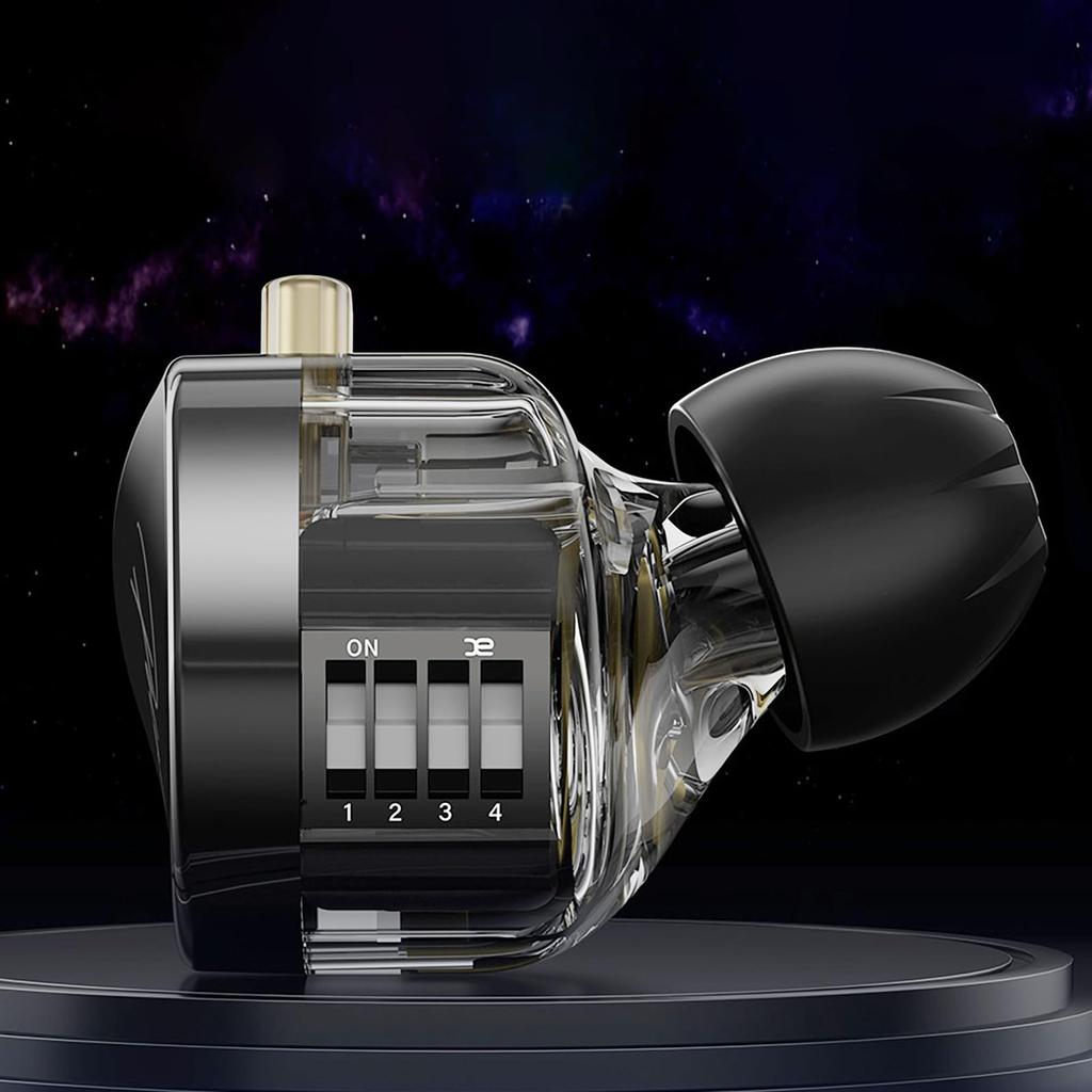 LINSOUL CCA Polaris Professional Monitor Earphones with Dedicated Switch for Custom IEMs for Audio Enthusiasts Combine All Tunings Through Switch In