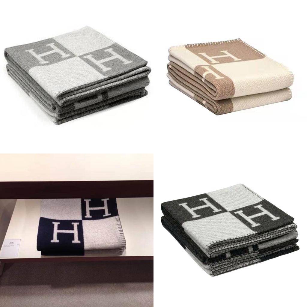 Премиальное зимнее шерстяное одеяло мягкое уютное H-дизайн дорожные покрывала несколько цветов