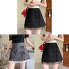 Private Fashion Short Skirt With Lace Patchwork High Waist For Plus Size Women
