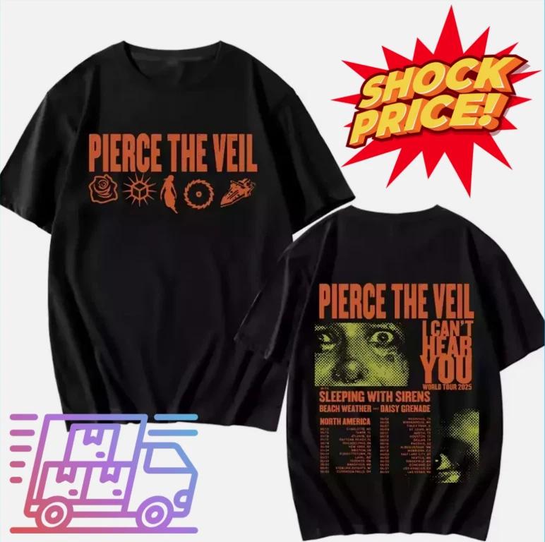 Pierce The Veil I Can't Hear You Мировой Тур 2025 Футболка Двусторонняя