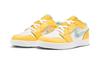 Jordan Air Jordan 1 Low Alt SE PS Канвас Дышащие Низкие Детские Кеды для Скейтбординга Желто-Белые DX4387-800