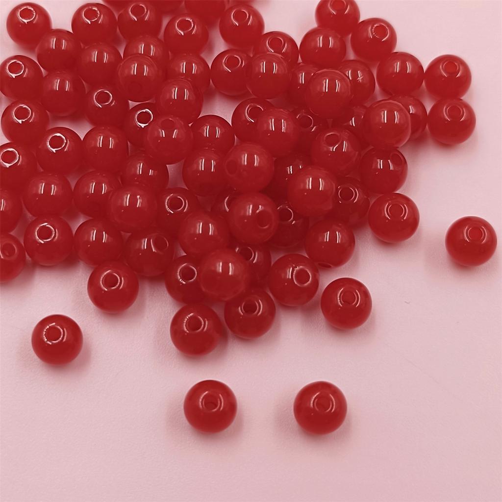 400 шт. 6 мм акриловые бусины желейного цвета DIY фурнитура ювелирные аксессуары браслет ожерелье одно отверстие кулон