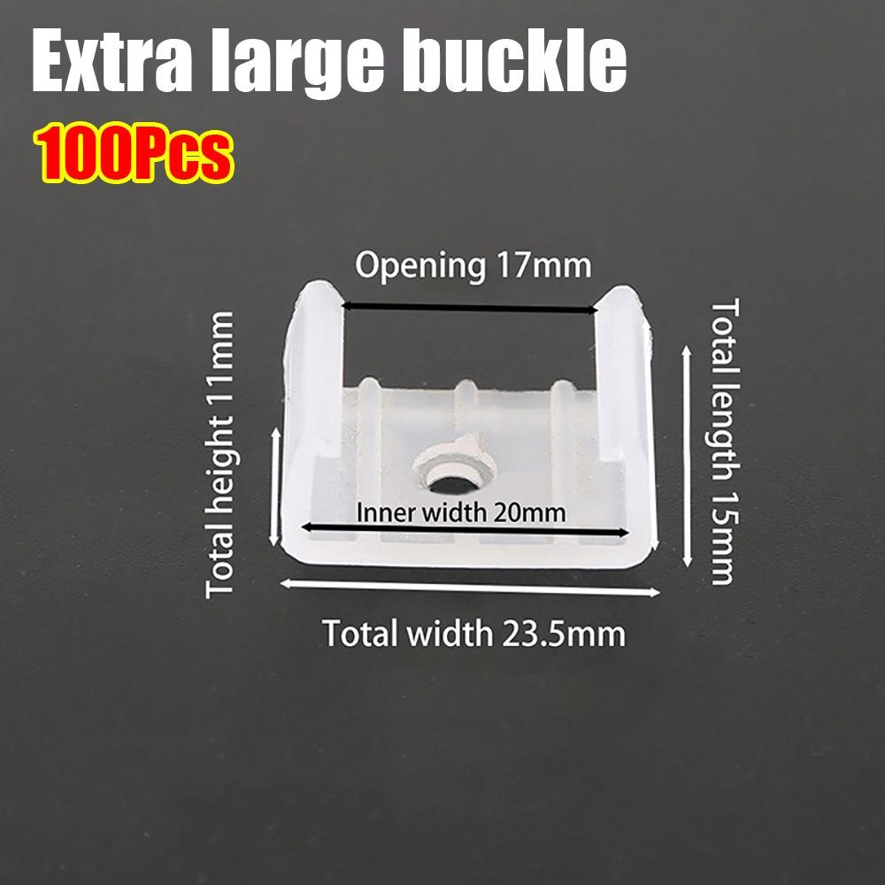 100Pcs 220V Flexible COB LED Strip Fixed Clips Plastic Lamp Holder Fitting Light Mounting Buckle 8-20mm 5050/5730/2835