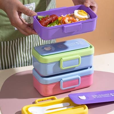 700 мл Bento Lunch Box Meal Prep Food Storage Контейнеры для хранения свежести Lunchbox
