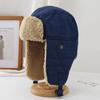 Unisex Winter Hat Thickened Fleece Lined Ear Protection Windoroof Buckle Fasten Heat Retention