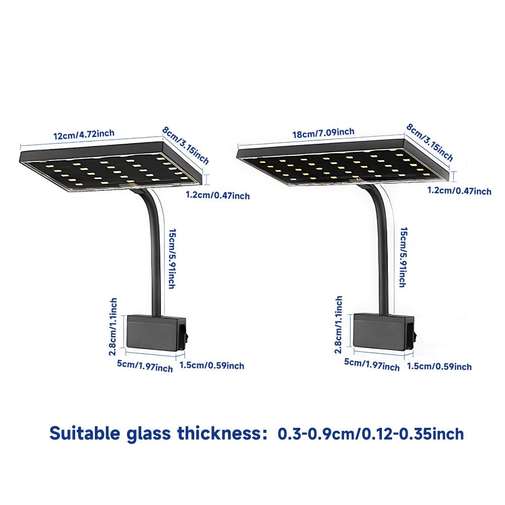 USB Aquarium LED Planted Tank Light Clip-on 6-Row LED Aquascaping Lamp for Nano Fish Planted Tank Aquariums Accessories