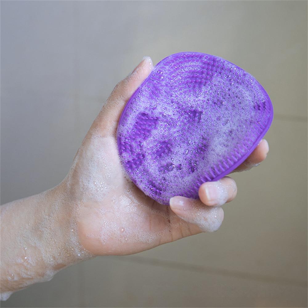 Silicone Body Scrubber Natural Bristles Skin Exfoliator Scrub Shower Brush Silicone Bath Shower Brush