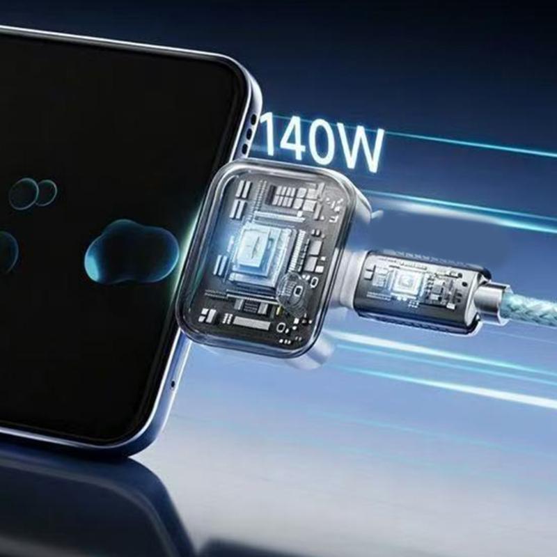 USB C Разветвитель Зарядки с Поддержкой Автоматического Отключения при Полной Зарядке, Кабель 1,5 м, 240 Вт для Телефона, Планшета, Ноутбука