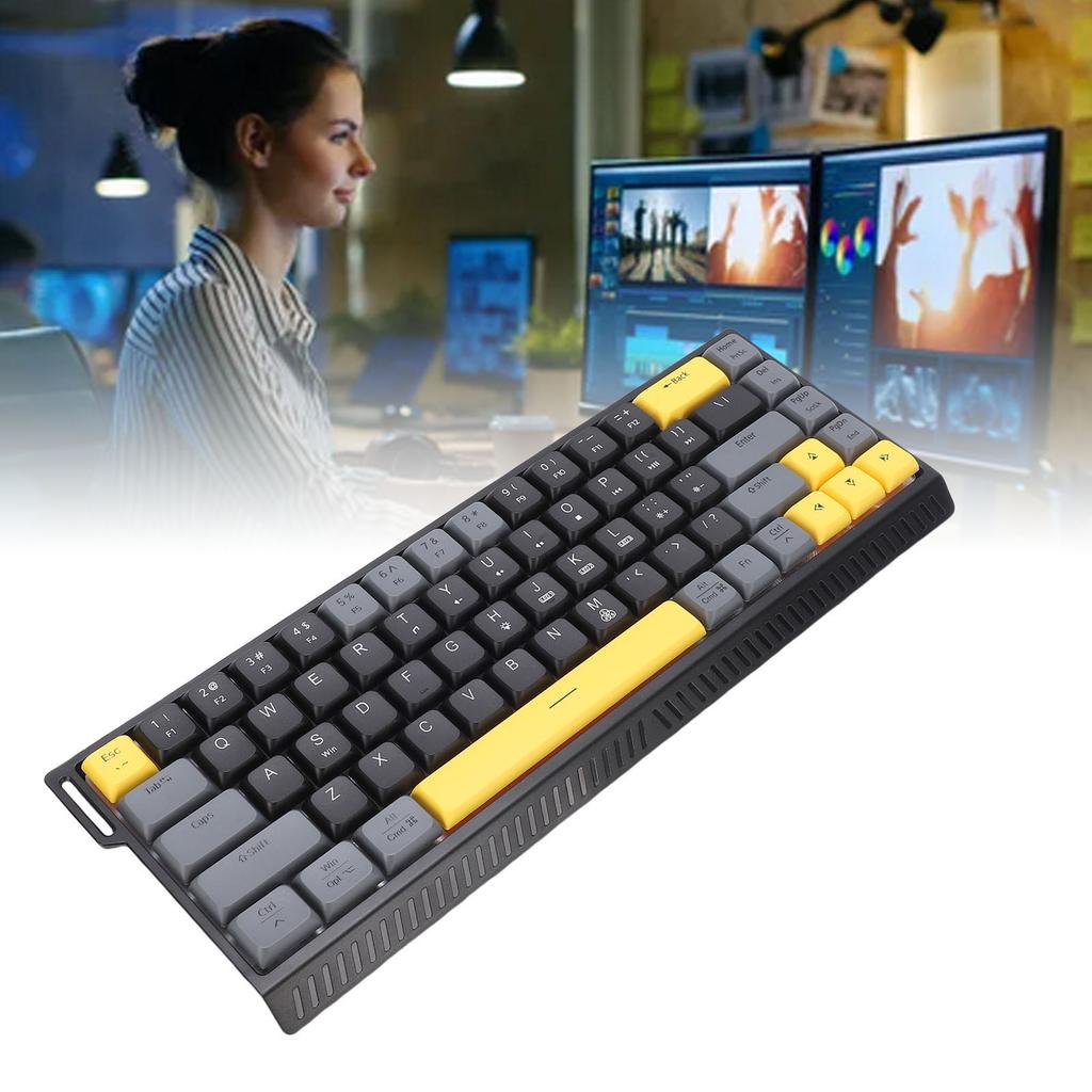 Проводная компьютерная клавиатура Тихая Анти-гостинг RGB Подсветка Тонкая 68 клавиш Клавиатура Ножничного типа для работы Игр