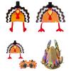 Fashion Plush Turkey Hat for Boys Girls Adult Breathable Holiday Party Headwear Halloween Role Play Hat Festival Hat