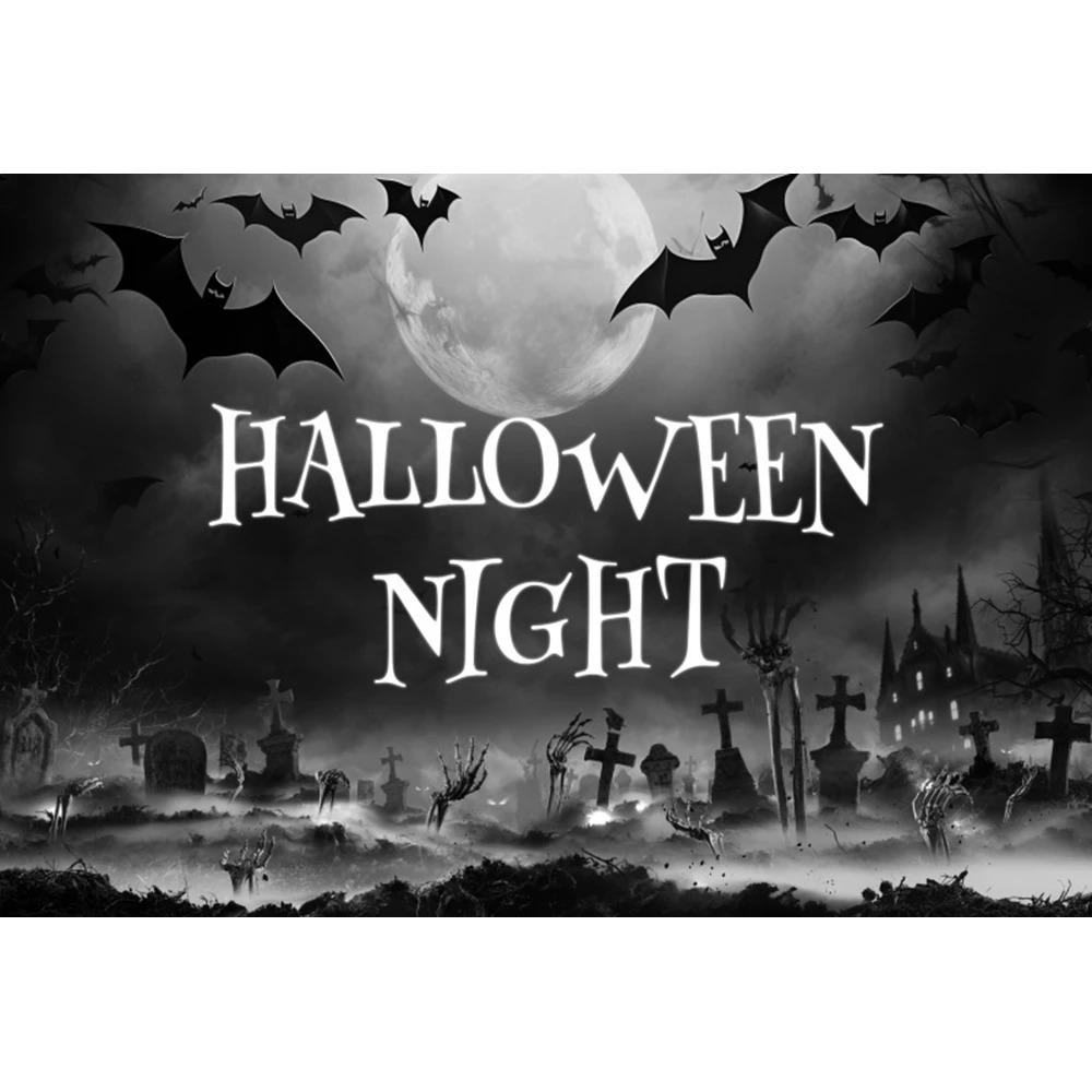 Счастливого Хэллоуина вечеринка украшение подвесная ткань ужас луна тыква ведьма летучая мышь замок фотостудия фон ткань