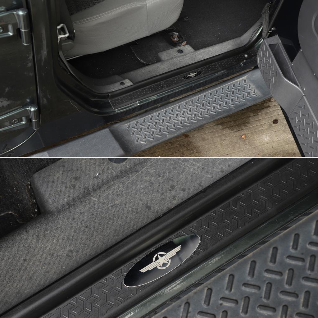 Накладка на порог педали автомобиля для Jeep Wrangler JK 2007-2017, 4-дверный порог, защитная крышка для педали входа
