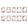 10Sheets Vintage Flower Embossed Collage Paper Vintage Frame Cutout Border for Craft Journal Decoration Valentine Card
