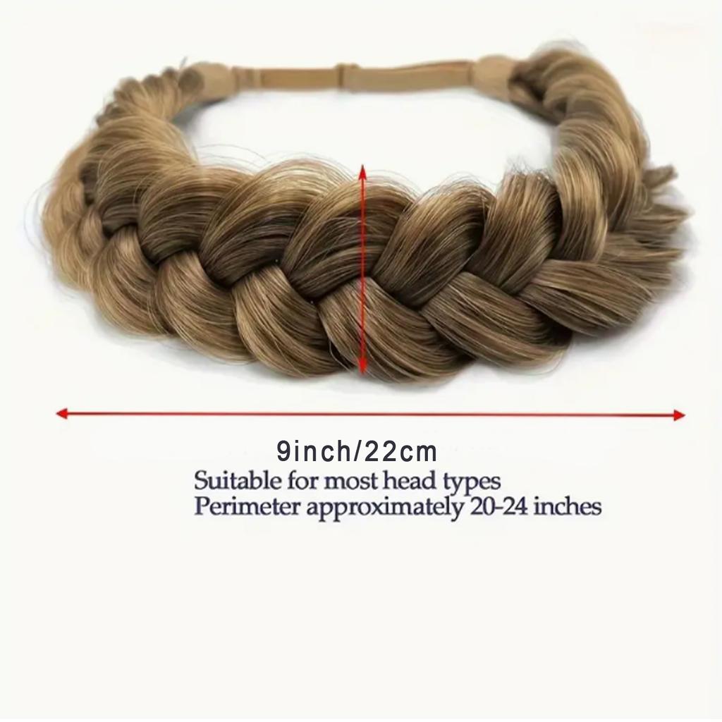 1 шт. Классический 3-х прядный плетеный ободок для волос синтетический парик ободок для волос натуральный настоящий парик косички подходит для женщин девочек