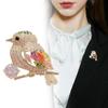 Fashion Shiny Delicate Animal Badges Brooches Pins Women Exquisite Full Crystal Magpie Bird Pin Jewelry