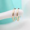 14K Gold-Filled 16mm Pipe Ring Daily Hoop Earrings Jt148