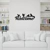 1pc Birds Welcome Sign Metal Wall Art - Bird Silhouette Sculpture. Metal Ornament Sign. Bird Lover Gift. Artwork.
