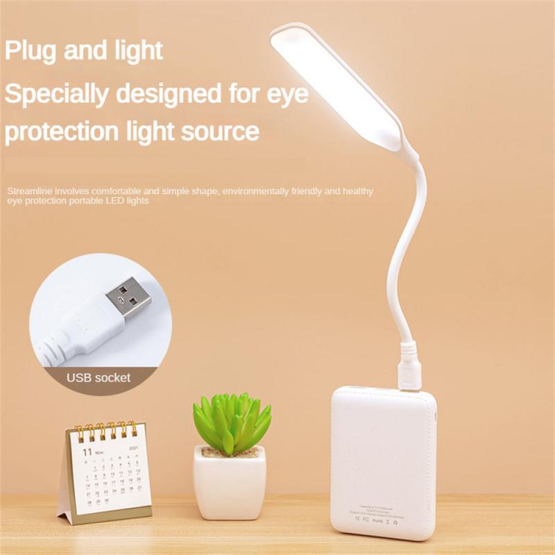 LED Portable Dimmable Table Lamp USB Plug Battery Powered Desk Lamp Bedroom Reading Night Light Eye Protection LED Bedside Lamp