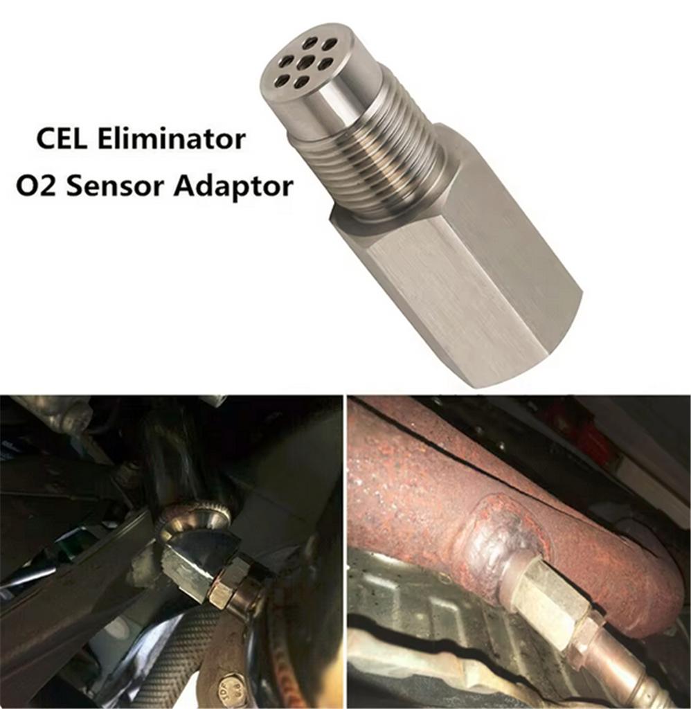 M18X1.5 Oxygen O2 Sensor Spacer Adapter Universal Stainless Steel Extension Filter Cel Mini Catalyst Check Engine Light