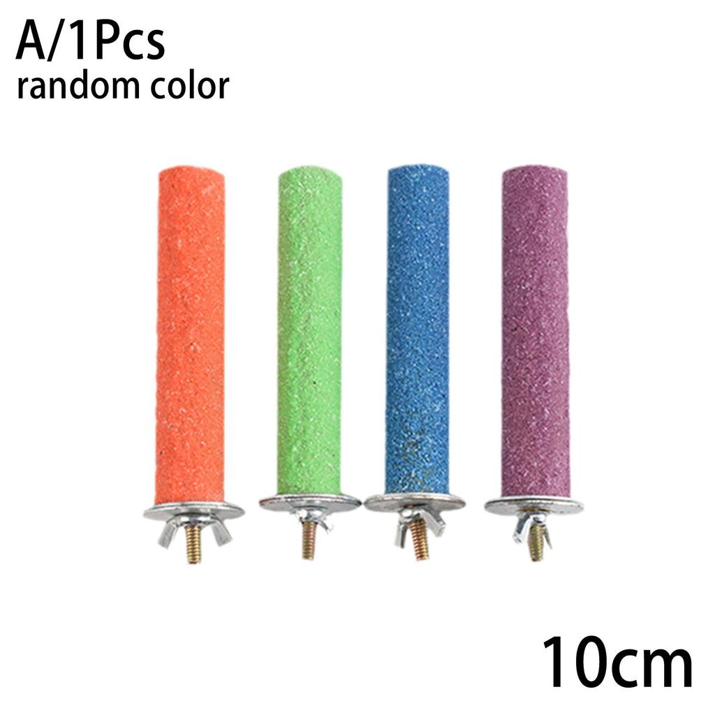 Новая высококлассная 1 шт. Подставка-жердочка для птиц Деревянная шероховатая жердочка для шлифовки лап птиц Стоячая игрушка-попугай для питомца Инструмент случайного цвета