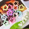 5pcs Acrylic Hollow Flower Charm Star Pendant Spacer Bead for DIY Earring Necklaces Bracelets Jewelry Making Findings
