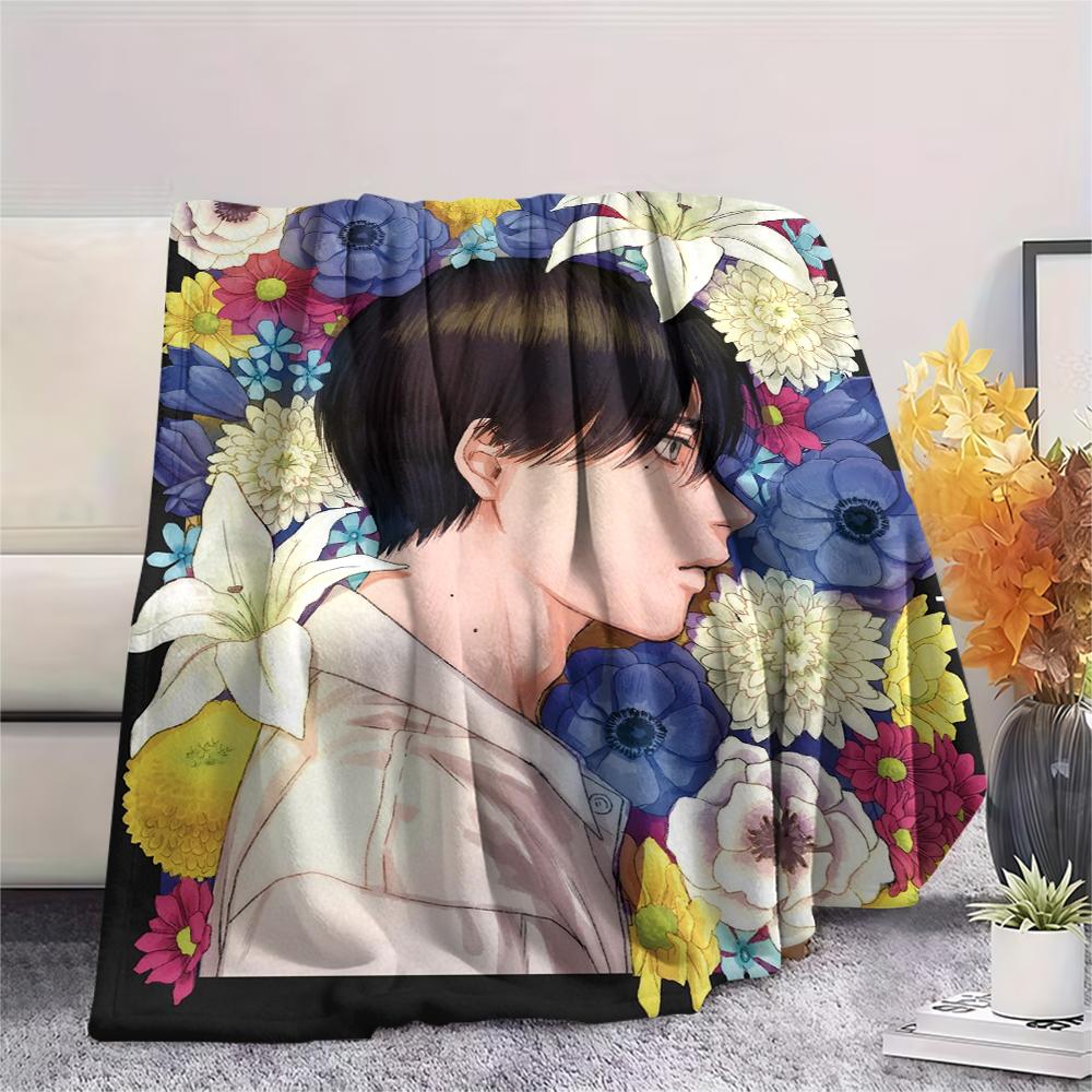 1PC Summer Hikaru Died Print Flannel Blanket, High quality Comfortable for All Seasons, Home Decor, Warmth and Comfort, Perfect for Christmas Gifts203
