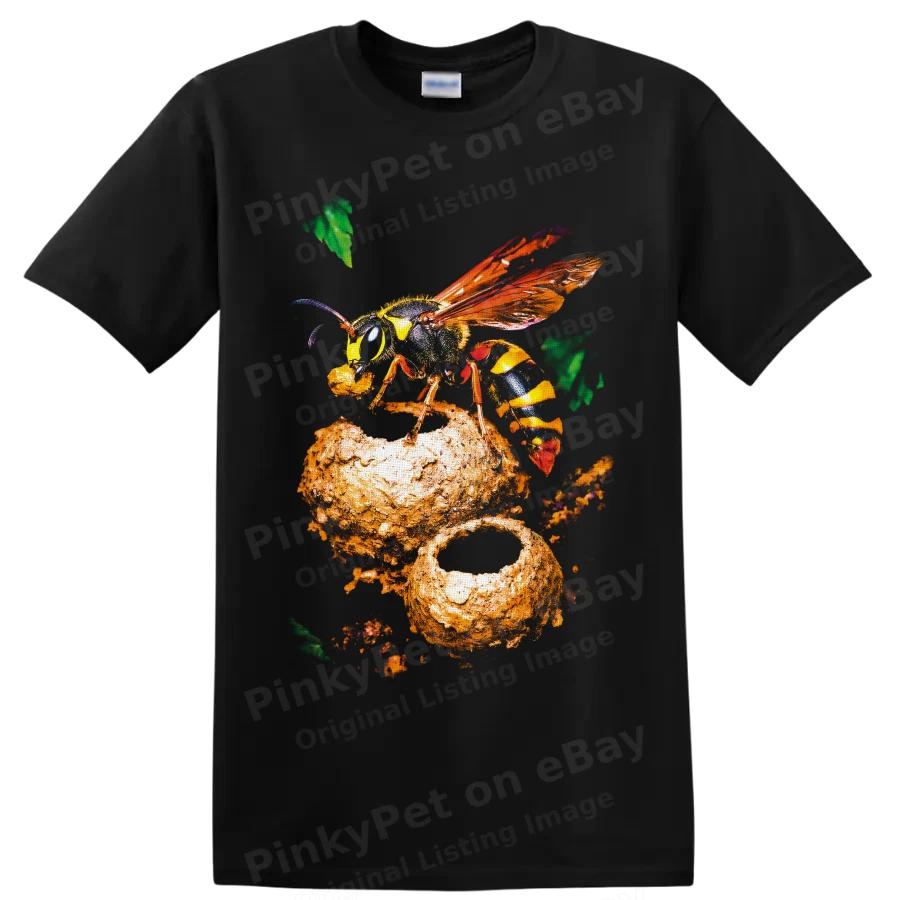 Wasp Honeycomb T Shirt Colorful Flying Insect Nature Graphic Art Tee Gift Idea