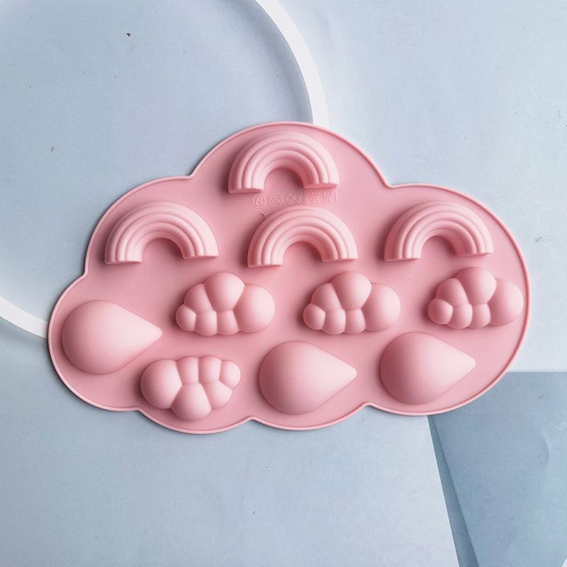 Форма облака силиконовая радужная форма помадка торт декор своими руками желе кубик льда пудинг выпечка инструмент эпоксидная смола форма для выпечки