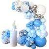 Balloon Garland - Unspecified - Set of 103 - Helium - Light Blue, White, Silver - Child Decoration