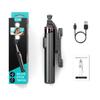 Selfie Stick WC13YDS Telescopic Tripod 4.3ft with Dual Light & Phone Holder - Black