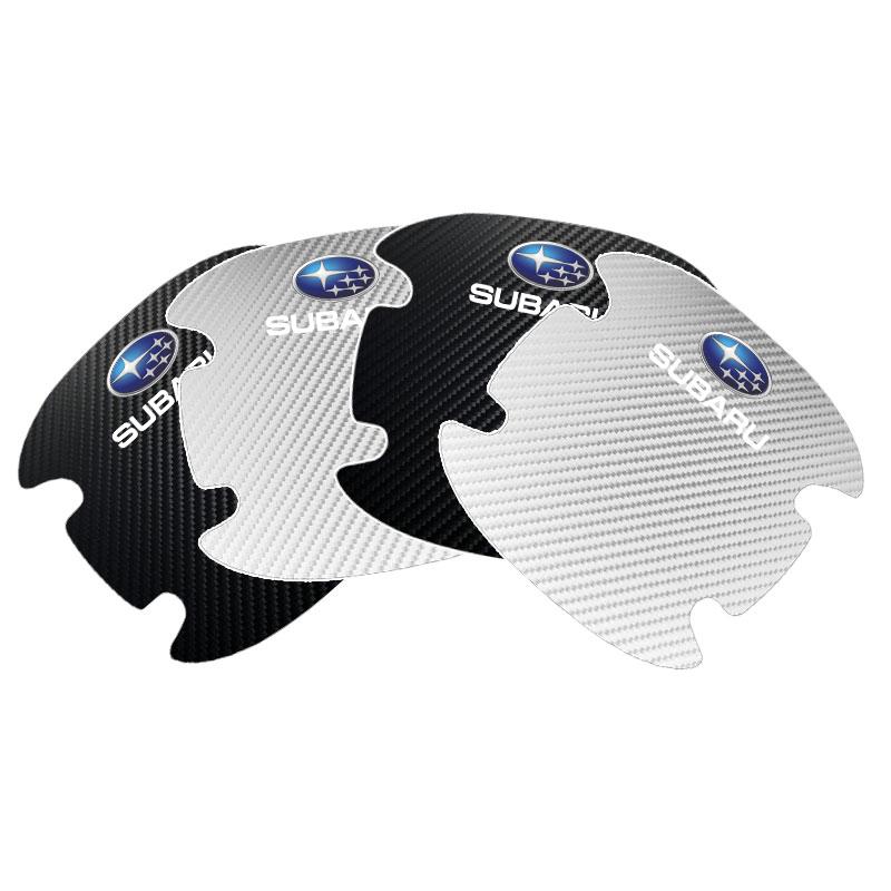 4PCS Car Door Handle Protection 3D Sticker Emblem for Subaru Forester Crosstrek Outback Impreza XV Tribeca Legacy Levorg Mpreza Z12