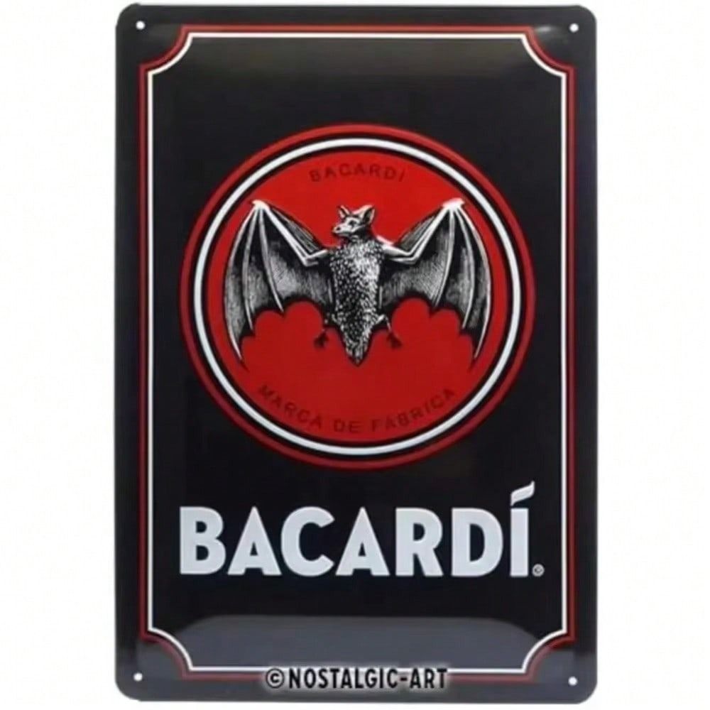 Ретро Металлическая Вывеска Ром Bacardi Декор для Бара