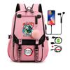 Anime Backpack Bags Large Capacity Manga To Travel Daily Girls Bookbags Demon Slayer Nezuko Kawaii Cartoon School Bag for Adults