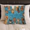 Kawaii Anime Cat Cute Decorative Room Aesthetics Pillow Case Home Decor Bedroom Sofa Bed Couch Pillow Cover 45x45
