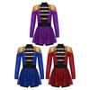 Halloween Christmas Festival Stage Performance Ringmaster Circus Cosplay Costume Kids Dancewear Shiny Sequins Dress Jumpsuit